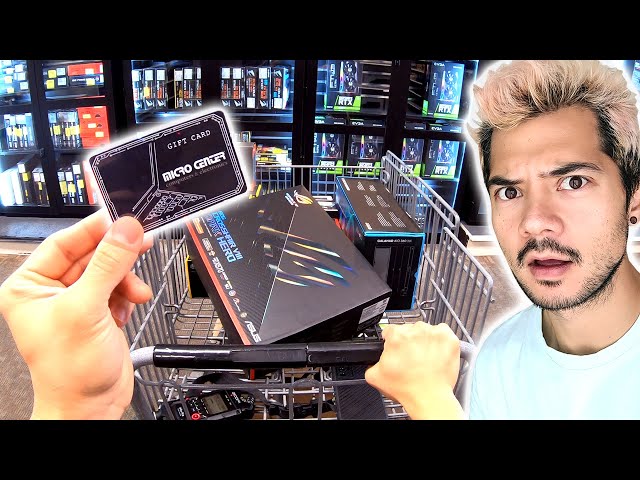 *UNLIMITED GIFT CARD* shopping spree at Micro Center (POV).  Best day of my life