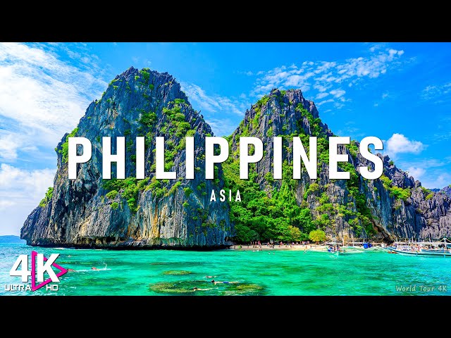 FLYING OVER PHILIPPINES (4K UHD) Relaxing Music With Beautiful Nature Scenery | 4K VIDEO Ultra HD TV
