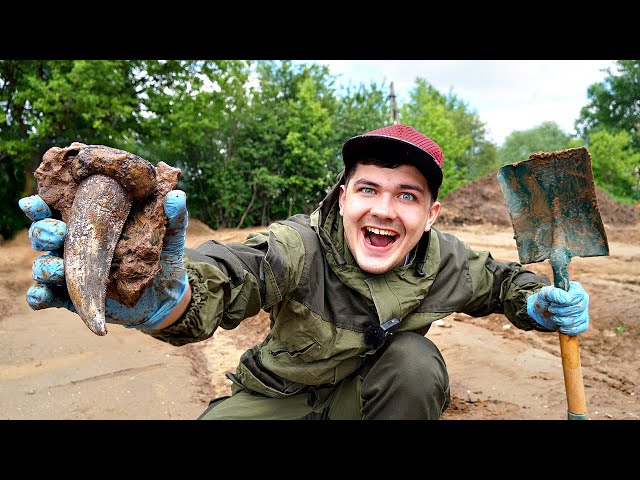 Отправились на раскопки и нашли останки древних динозавров!