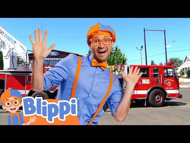 Blippi Explores a Fire Truck | Sing Along | Learn ABC 123 | Fun Cartoons | Moonbug Kids