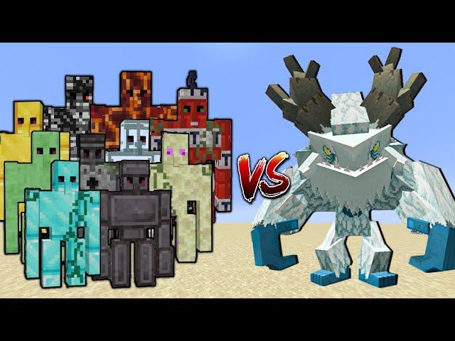 FROSTMAW vs ALL GOLEMS | Minecraft Mob Battle