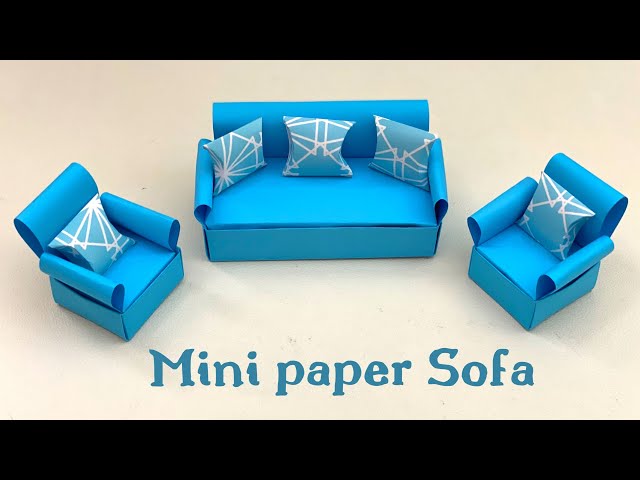 DIY MINI PAPER SOFA / Paper Crafts For School / Paper Craft / Easy kids craft ideas /Paper Craft New