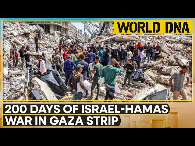 Israel war: 200 days of war in West Asia, Residents rummage for belongings through piles of rubble