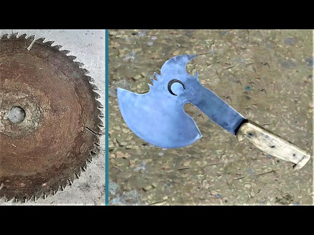How to Make a Camping Ax from a Saw Blade