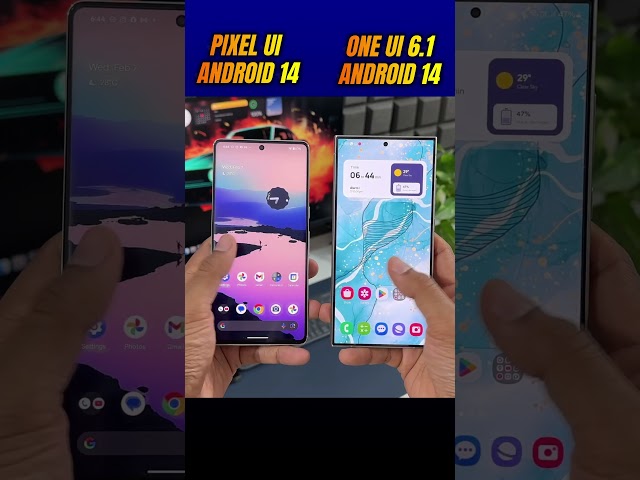 Which one is better ? One Ui 6.1 vs pixel Ui Android 14 Animation Comparison #pixel #samsung