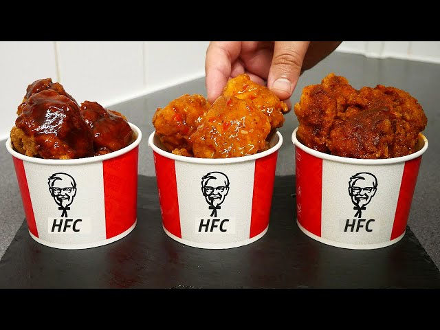 KFC FRIED CHICKEN BITES | WITH 3 SAUCES