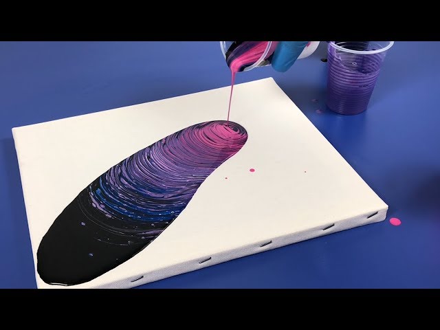 Painting A Galaxy Using The Acrylic Pouring Technique