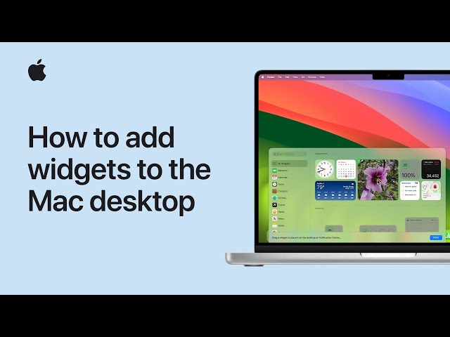 How to add widgets to the Mac desktop | Apple Support