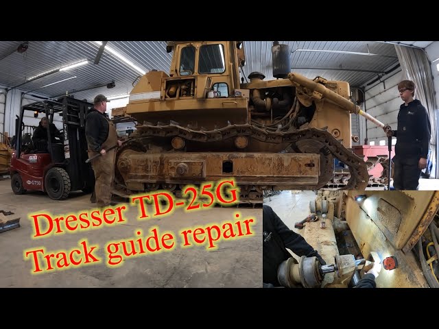 Dresser IH TD-25G track frame repair | Rebuilding track frame guides