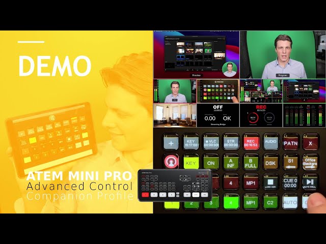 DEMO - Advanced Control of ATEM Mini Pro with Stream Deck & Companion Profile