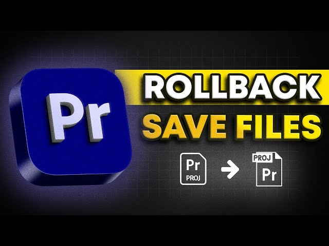 How To Rollback Premiere Pro (Save Files)
