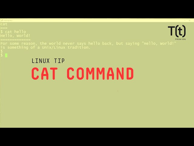 How to use the cat command: 2-Minute Linux Tips