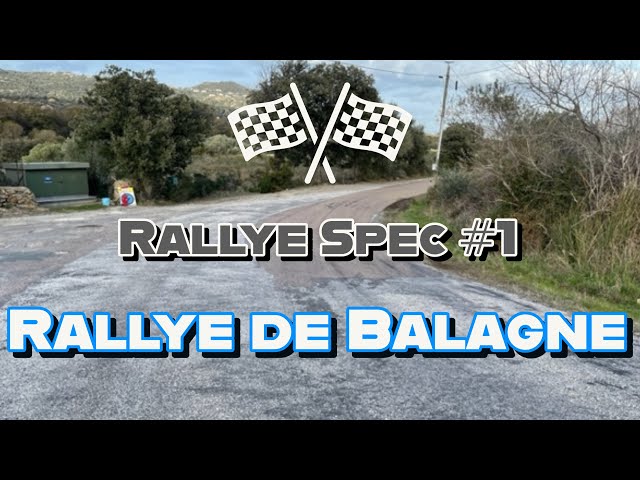 Rallye Spec #1 - Rallye de Balagne