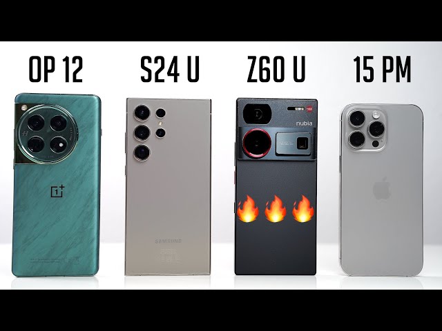 OnePlus 12 vs Samsung Galaxy S24 Ultra vs Nubia Z60 Ultra vs Apple iPhone 15 Pro Max - Benchmark