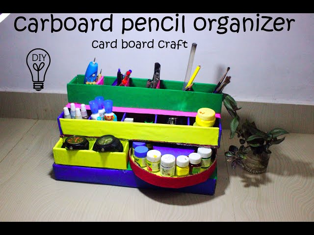 pencil organizer from card board DIY