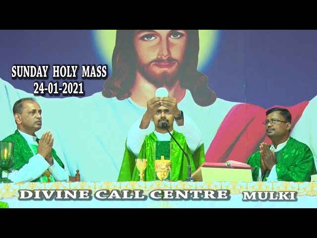 Sunday Holy Mass (24-01-2021) celebrated by Rev.Fr.Evan Gomes SVD at Divine Call Centre Mulki