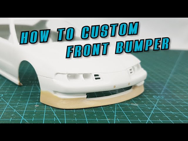 How To Custom make Front Bumper / Lip 1/24 scale model car. Tamiya, Fujimi, Aoshima, hasegawa