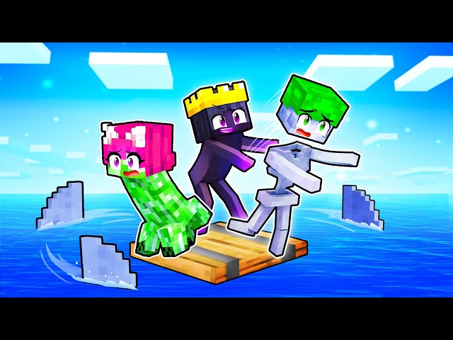 Minecraft But We're MOBS on ONE RAFT!