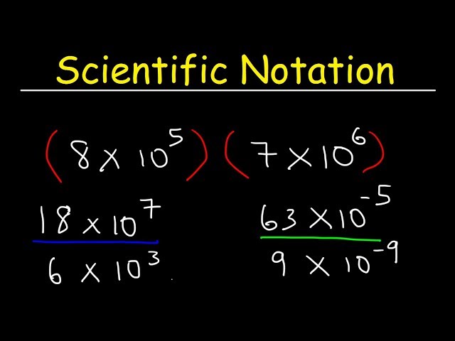 Scientific Notation - Multiplication and Division