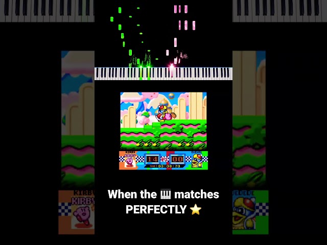 When the piano matches PERFECTLY ⭐️ 🎹#sheetmusicboss #piano #kirby #gourmetrace #nintendo #music