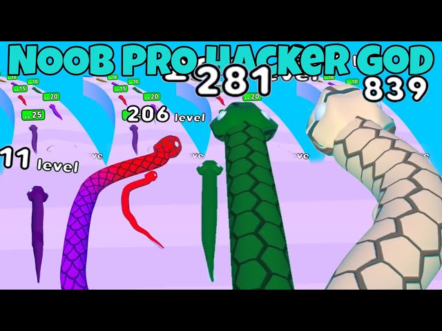 Colorful Snake all levels in NOOB VS PRO VS HACKER VS GOD  @playgame24dia56