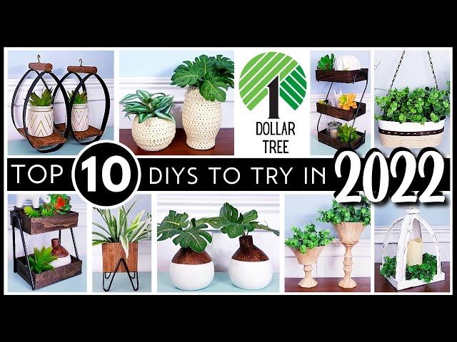 TOP 10 DIYS TO TRY IN 2022 | BEST DOLLAR TREE DIY | Home Decor | Must Try Crafts from 2021 & MORE!