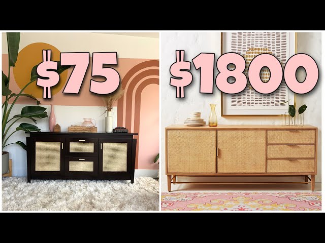 Furniture Flipping on Facebook Marketplace - cane credenza hack
