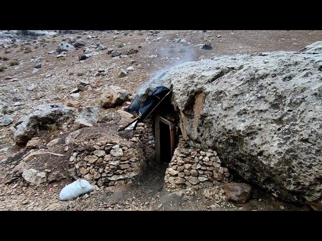 Build SECRET UNDERGROUND BUNKER with FIREPLACE in 15 DAYS, Diy, Camping, Cooking, Asmr