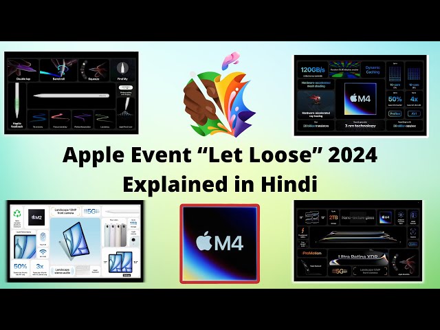Apple Event Let Loose 2024 Explained in Hindi | New iPad Air, New iPad Pro, Apple Pencil Pro