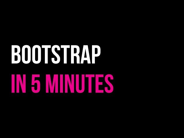 Learn Bootstrap in 5 minutes | Responsive Website Tutorial | Code in 5