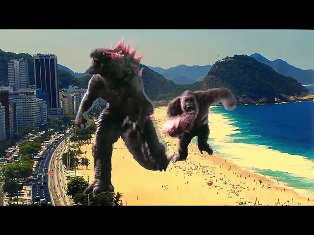 Godzilla and Kong running memes with rio