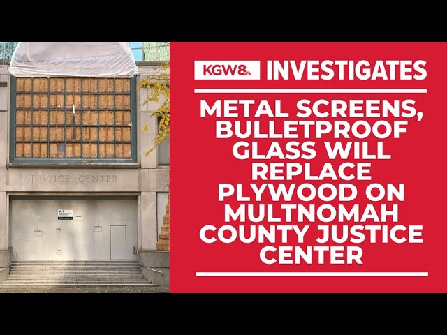 New metal fencing, bulletproof glass on the way at Justice Center