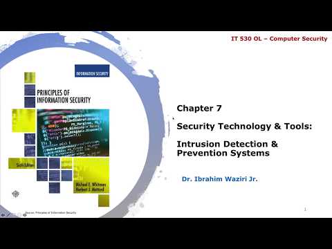 Chapter 7 - Security Tools, Intrusion Detection and Prevention Systems