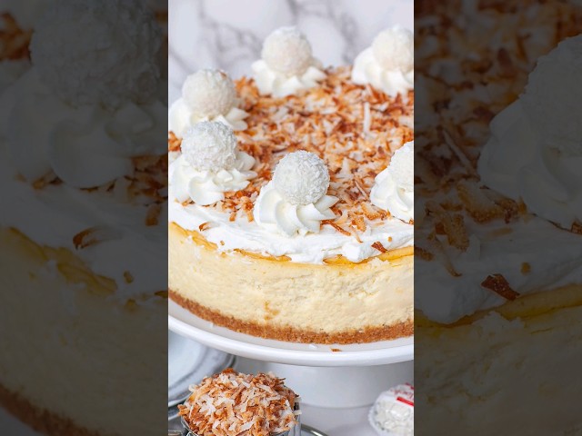 White Chocolate Coconut Cheesecake for the holidays! #shorts