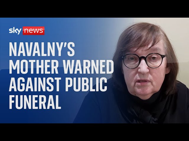 Alexei Navalny's mother warned against public funeral for son