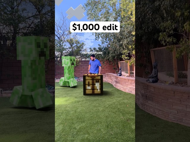 $5 vs $1,000 Minecraft edit!
