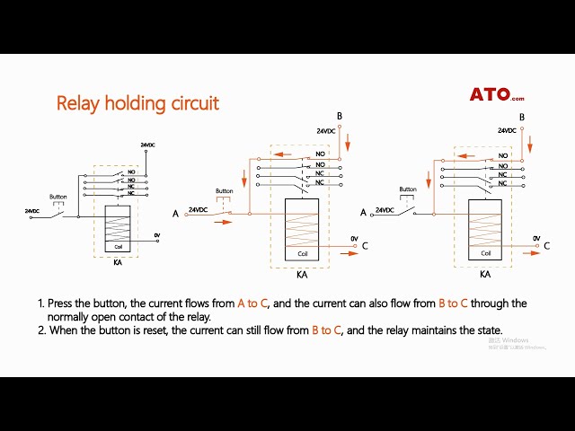 Relay holding circuit & PLC holding program
