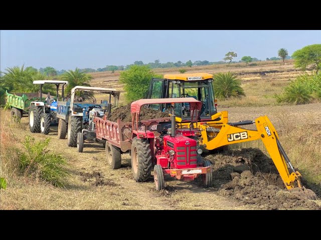 Canal Repairing JCB 3dx Backhoe Loader | New Holland 3630 4wd | Mahindra 275 Di | Eicher 485 Tractor
