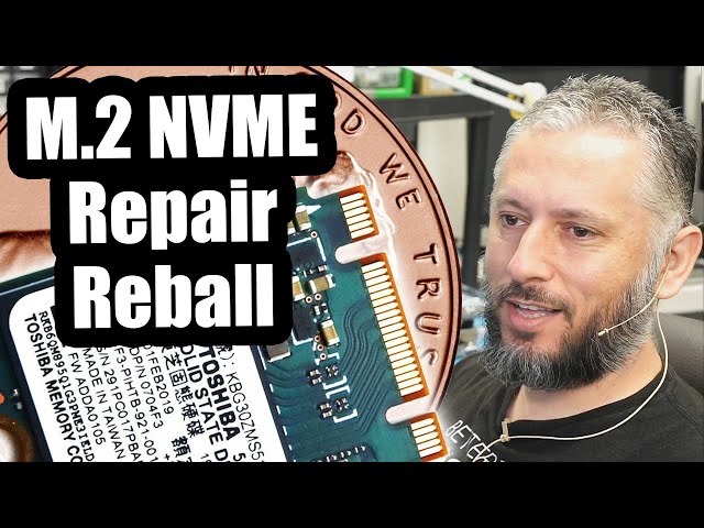 M.2 NVME SSD Repair. Reballing a chip the size of a letter on a Penny.