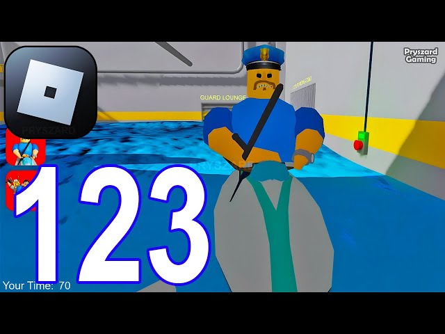 ROBLOX - Gameplay Walkthrough Part 123 Water Barrys Prison Run Mod (iOS, Android)