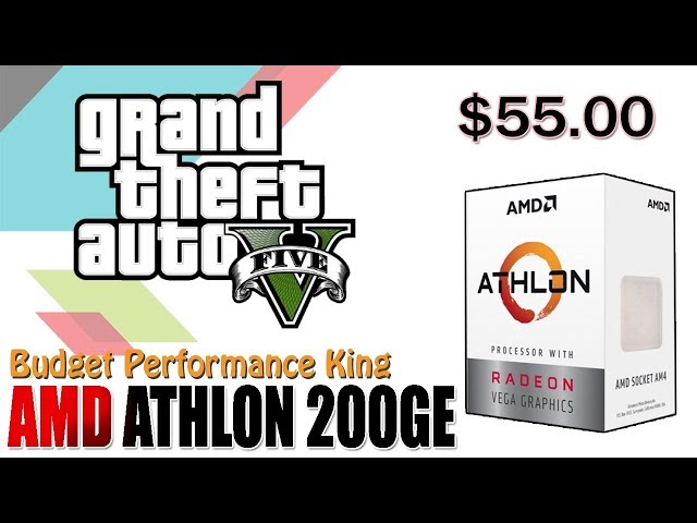 AMD Athlon 200GE - Vega 3 (Integrated Graphics) GTA-V Gameplay