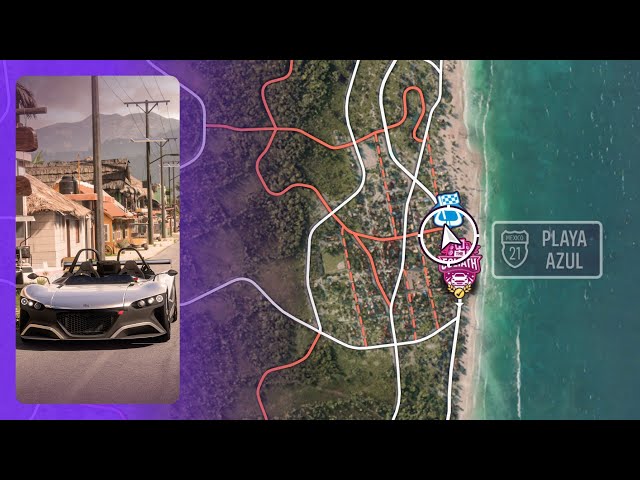 Forza Horizon 5 Photo Challenge #VUHLATAZUL - Playa Azul Circuit Start Location [Summer Season]