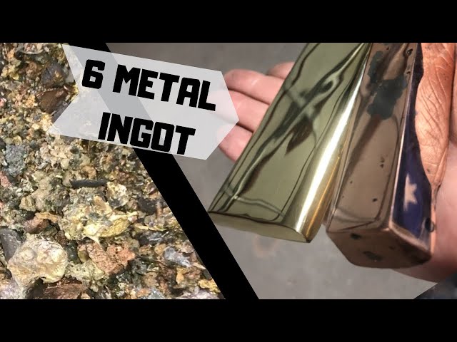 6 Metal Ingot - Mixing Metals - Trash To Treasure - SLAG MELTING -copper brass bronze zinc aluminium