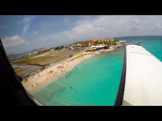 Flying to St Maarten / TBM850