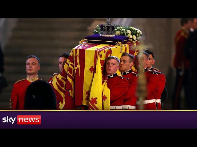 Queen’s coffin arrives in Westminster Hall