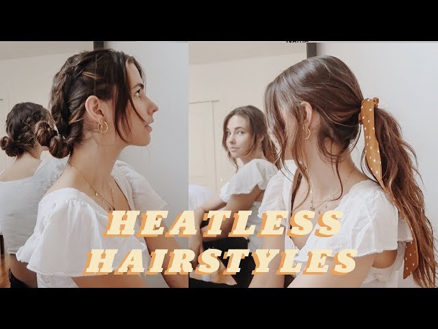 5 easy, heatless hairstyles for school & work