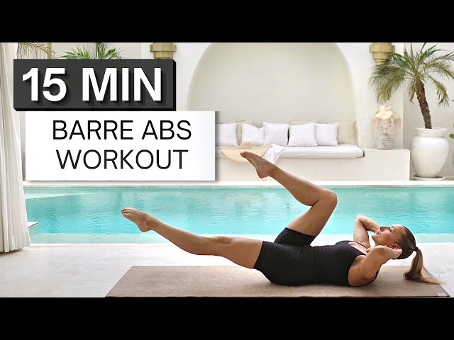 15 min BARRE ABS WORKOUT | With Modifications Provided | Intense Burn | Ballet Inspired Movements