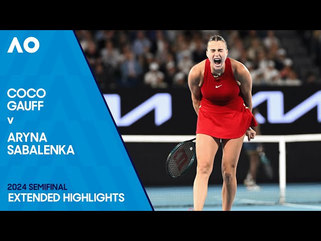 Coco Gauff v Aryna Sabalenka Extended Highlights | Australian Open 2024 Semifinal