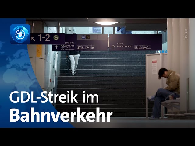 Streik der Lokführergewerkschaft GDL legt weite Teile des Bahnverkehrs lahm