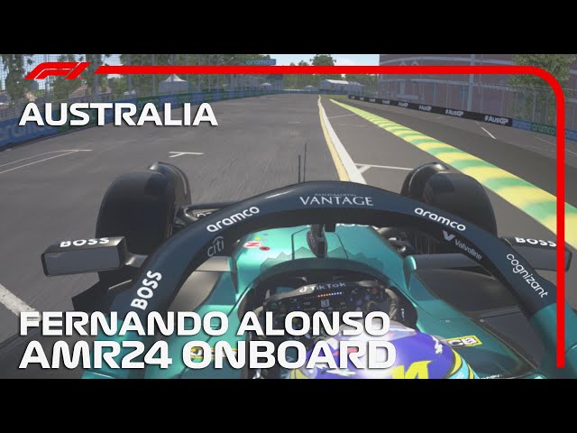Fernando Alonso New AMR24 Mod Testing Onboard - Australian GP 2024